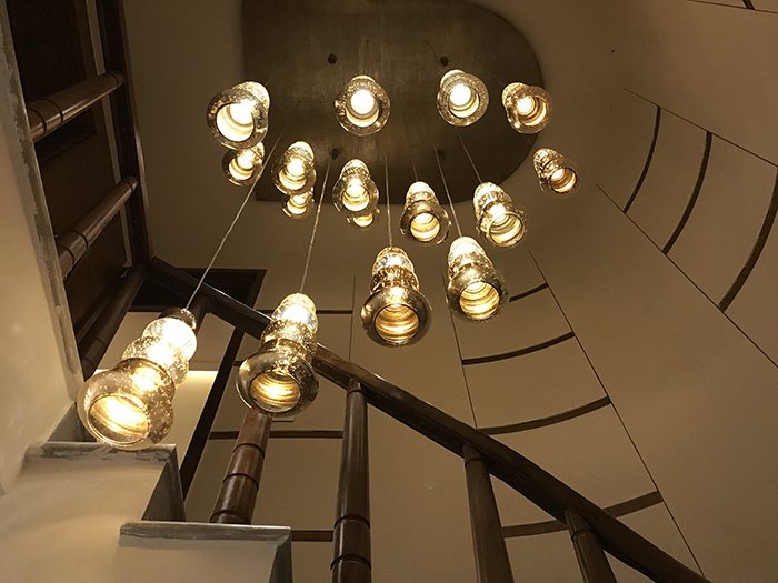 Ilke Lamp Installation by Sahil & Sarthak at Stairs
